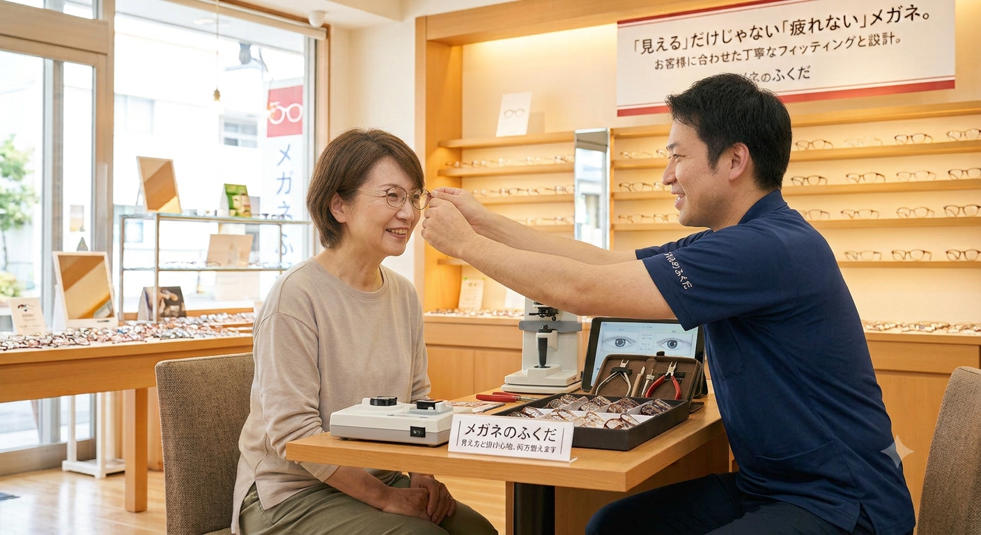 「疲れにくいメガネ」の作り方 - 山口市大内千坊（山口県）のメガネ店 | メガネのふくだ