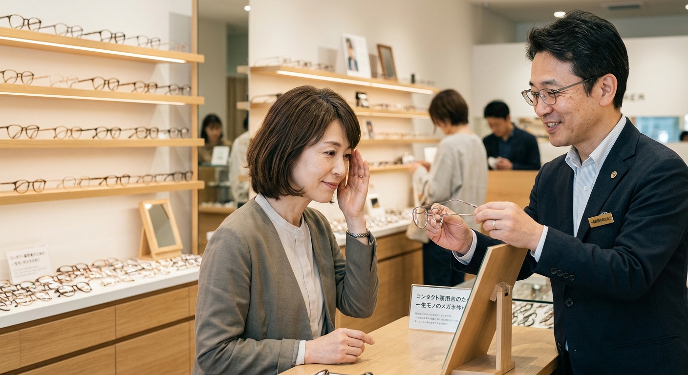 「コンタクトレンズだけで十分」と思っていませんか？ - 山口市大内千坊（山口県）のメガネ店 | メガネのふくだ